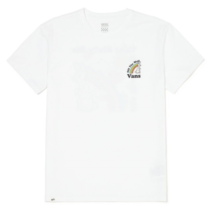 Vans Retro Groove Lapin T-shirt Manches Courtes Blanc