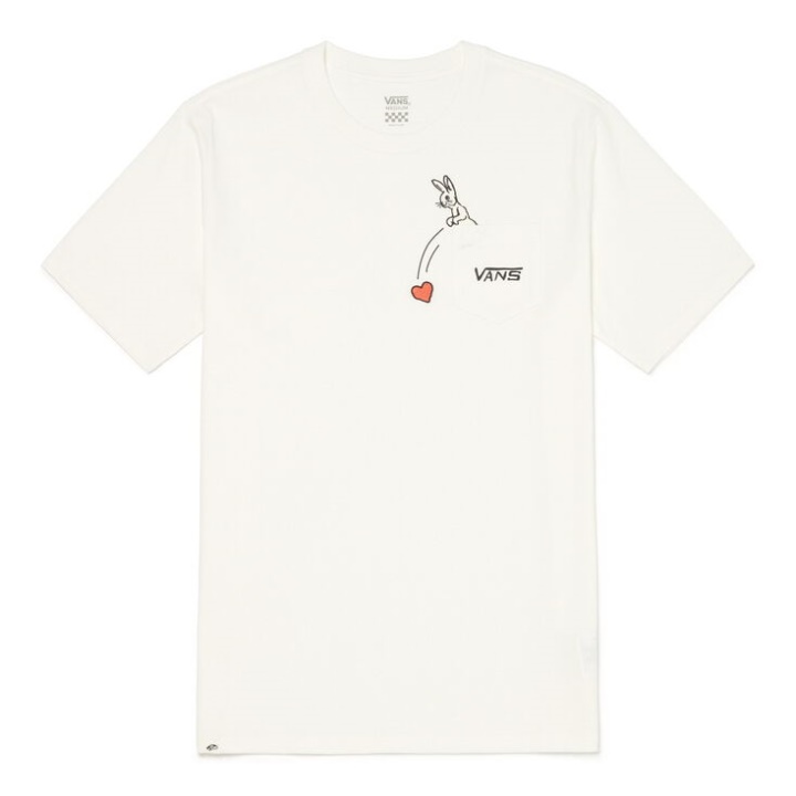 Vans Retro Groove Solide Pocket T-shirt Manches Courtes Marshmallow