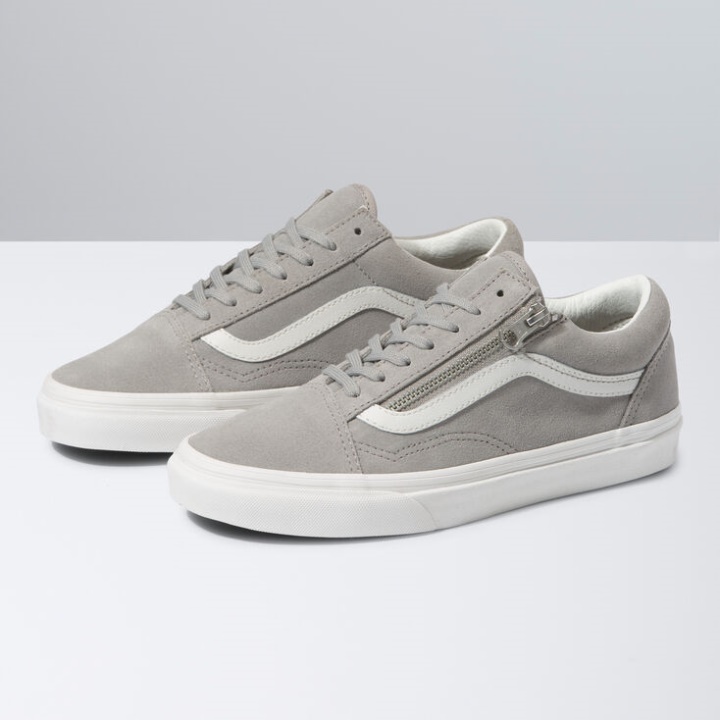 Vans Daim Old Skool Zip Drizzle-blanc De Blanc