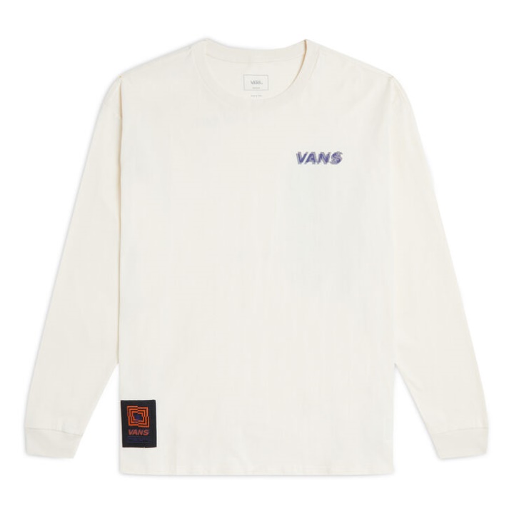 Vans Survival T-shirt Manches Longues Blanc Antique
