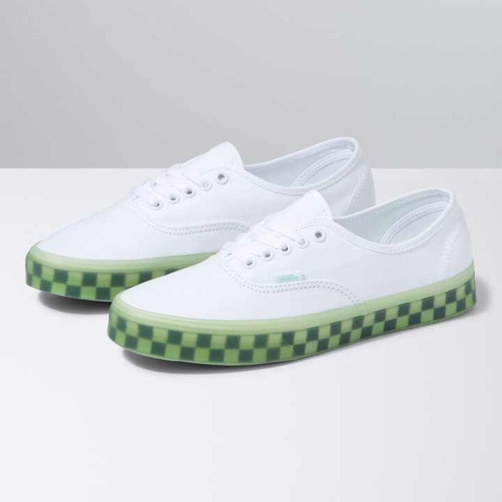 Vans Translucide Authentique Véritable Frêne Blanc-vert