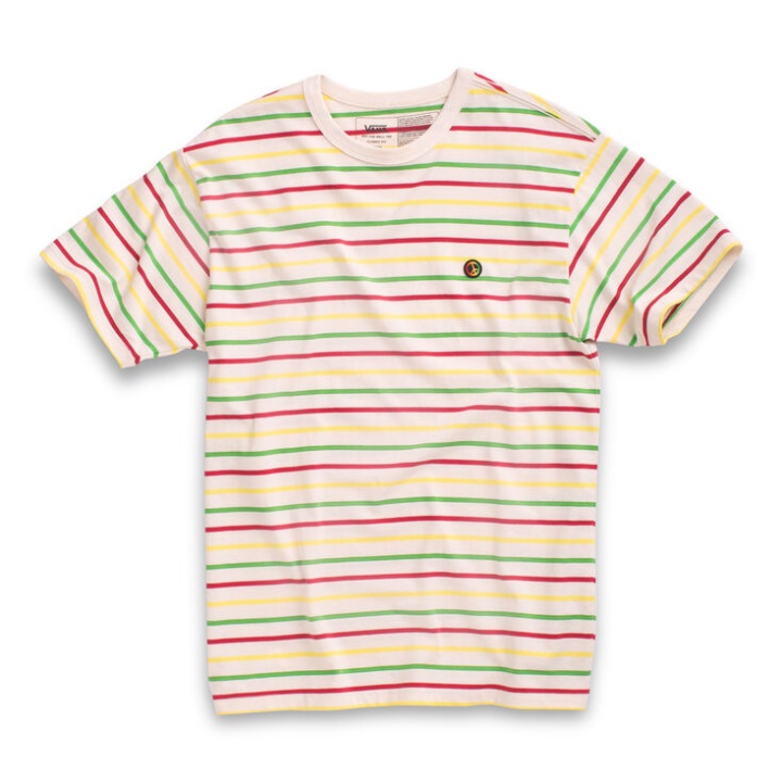Vans Tyson Peterson Rayé Off The Wall T-shirt Blanc