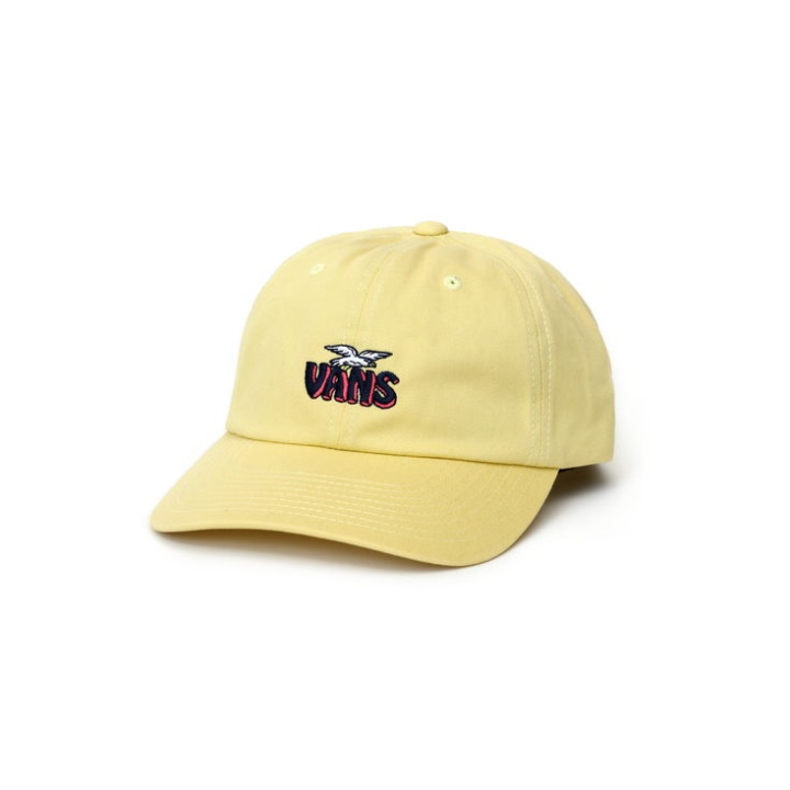 Vans Walash Incurvé Bill Jockey Chapeau Jaune Crème