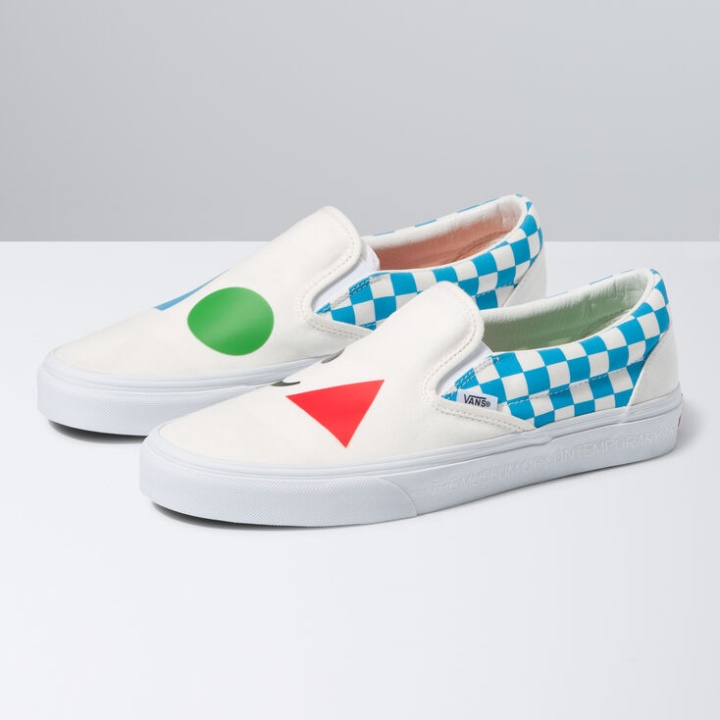 Vans X Moca Classic Slip-on Logo-cyan