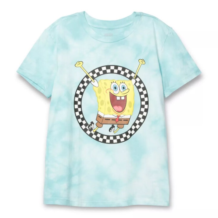Vans X Spongebob Jump Out Crew Tee Bleu
