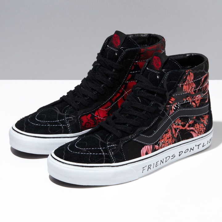 Vans X Choses étranges Sk8-hi Réédition Noir-rouge