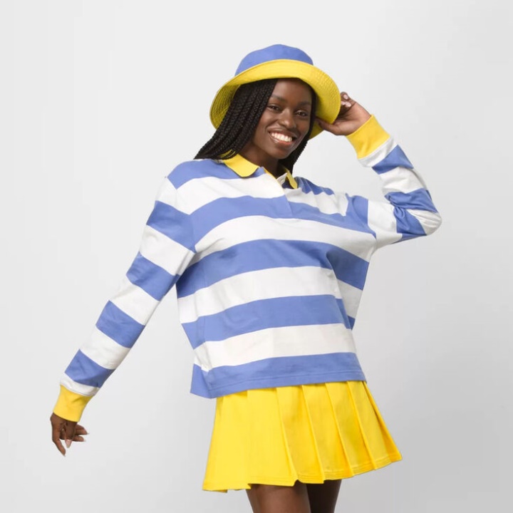 Vans X Tierra Whack Polo Manches Longues Marshmallow-baja Bleu