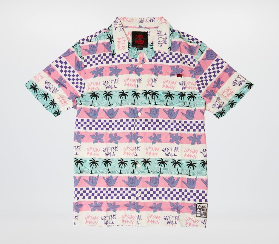 Vans California Stripe T-shirt Tissé Rose