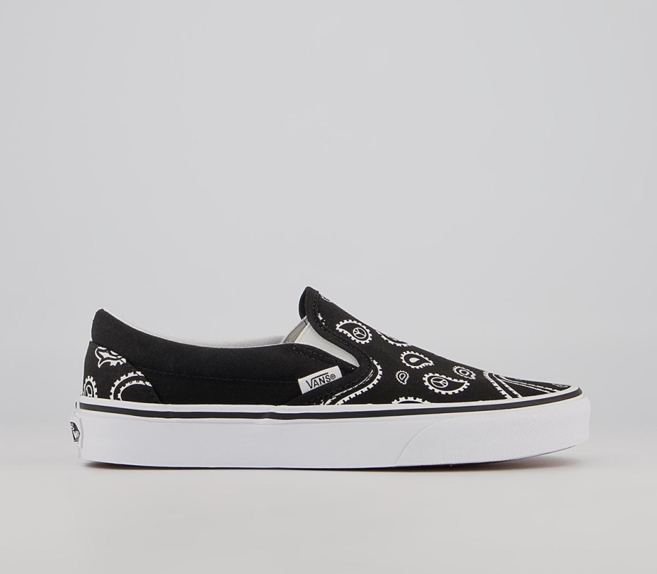 Vans Classic Slip On Baskets Paisley Noir Blanc