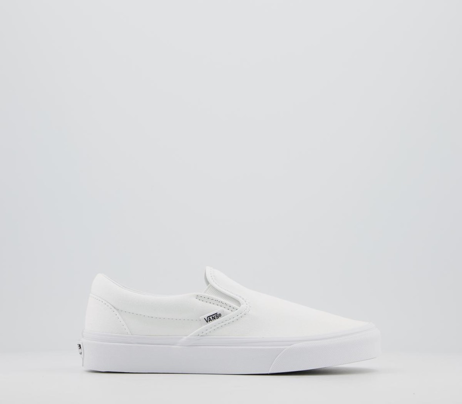 Vans Baskets Classiques Sans Lacets Blanc Mono