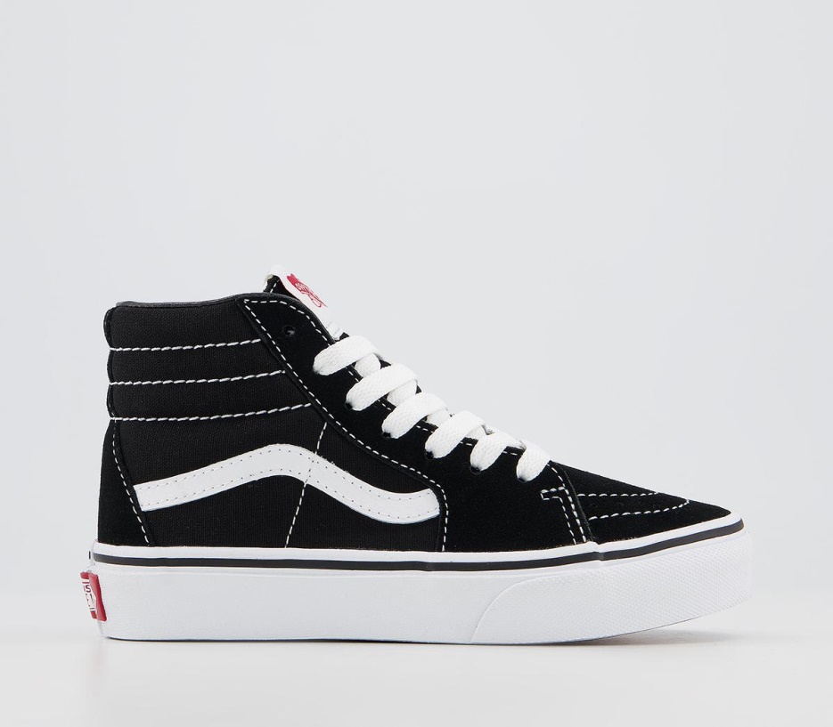 Vans Sk8 Hi Baskets Enfants Noir Blanc