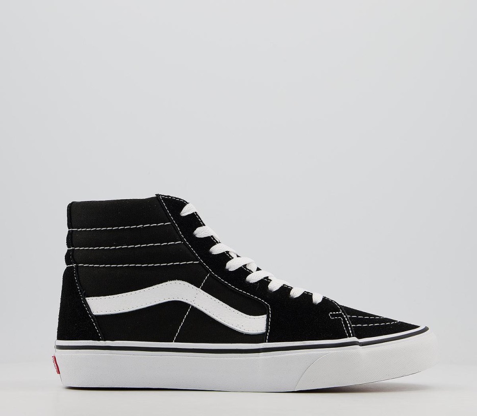 Vans Sk8 Hi Baskets Noir Blanc Toile
