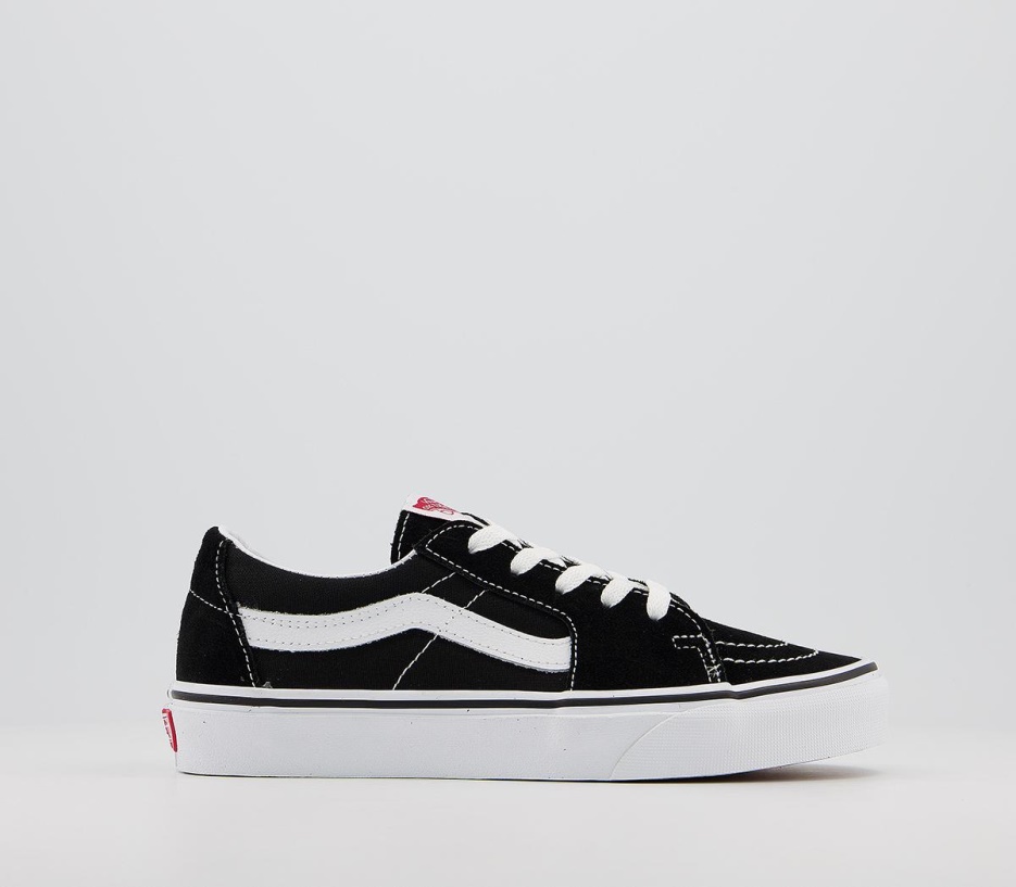 Vans Sk8 Baskets Basses Noir Vrai Blanc