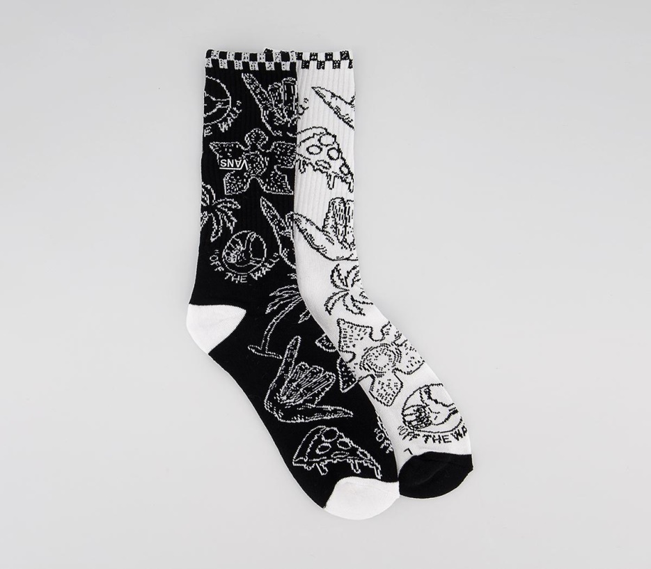 Vans Strange Miss Match Chaussettes Noir Blanc