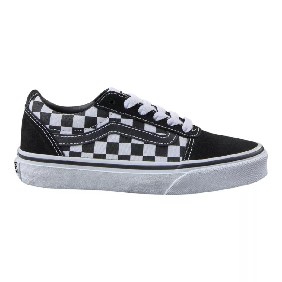 Vans, Enfants, Pre-skool/grade Skool, Chaussures De Skate à Carreaux Ward, Garçons, Noir-vrai Blanc