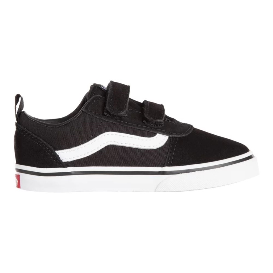 Vans Enfant Bambin Ward V Chaussures Marche Course Velcro Noir