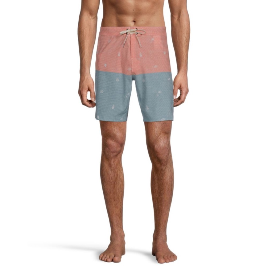 Vans Short De Bain Halfsies 18 Pouces Pour Homme Fusion Coral-cameo Blue