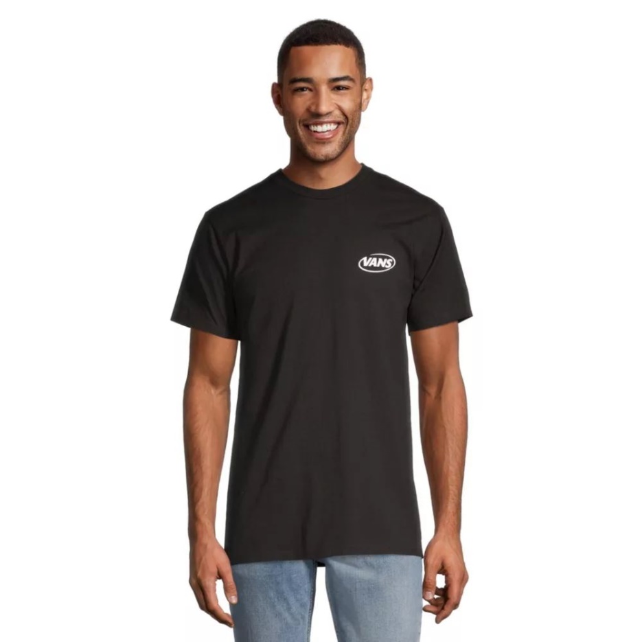 Vans Homme Hi Def Commerica T Shirt Manches Courtes Col Rond Coton Noir