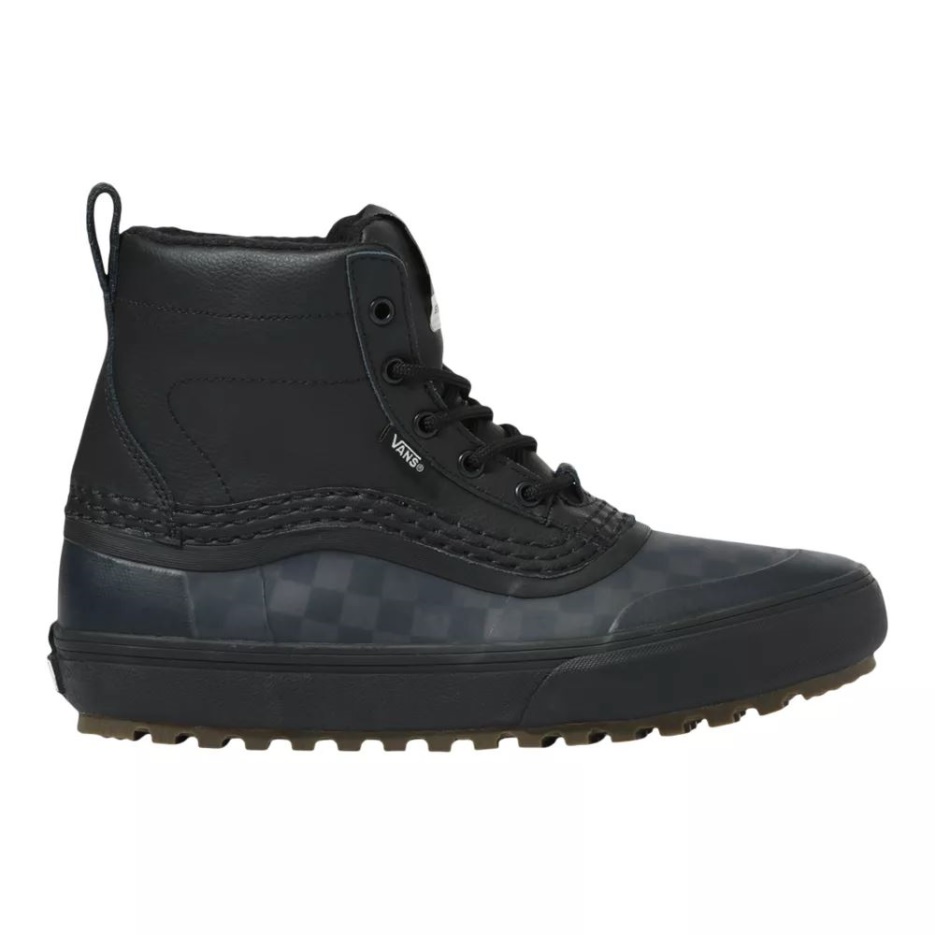 Vans Bottes D'hiver Mi-hautes Standard Pour Hommes Mi-hautes Décontractées Imperméables Antidérapantes Noir-blanc