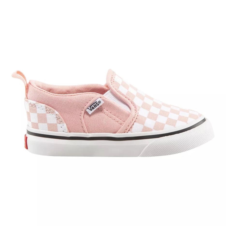 Chaussures De Skate Vans Fille Asher V Rose Poudré-blanc