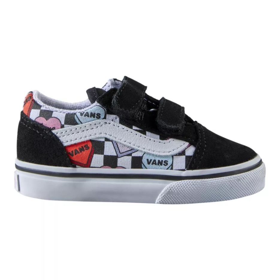 Chaussures De Skate Vans Old Skool V Pour Petite Fille Noir-true White