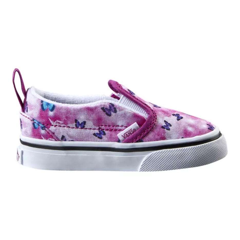 Vans Chaussures De Skate V à Enfiler Pour Petite Fille Fuchsia Red-true White