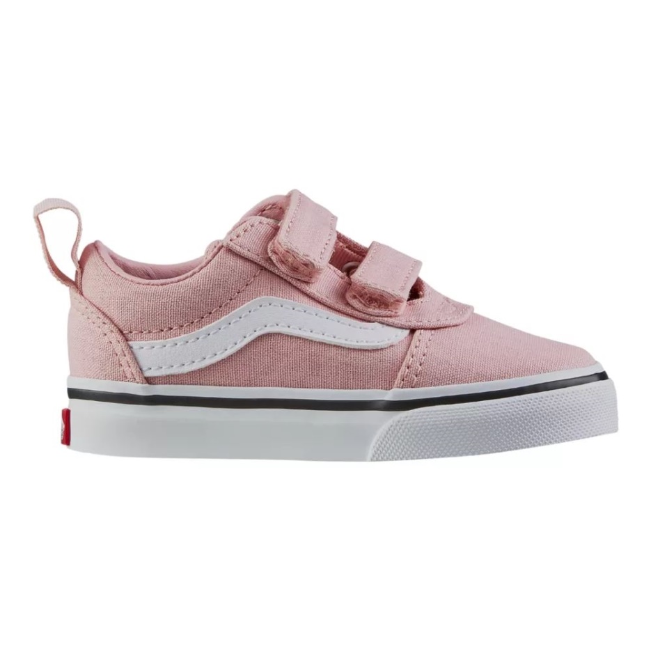 Chaussures De Skate Vans Ward Pour Tout-petit Fille Rose Poudré-blanc