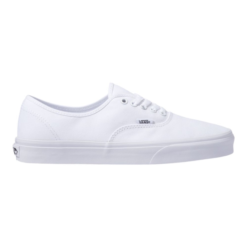 Vans Authentiques Chaussures De Skate Pour Femmes Baskets Basses Casual Blanc-blanc