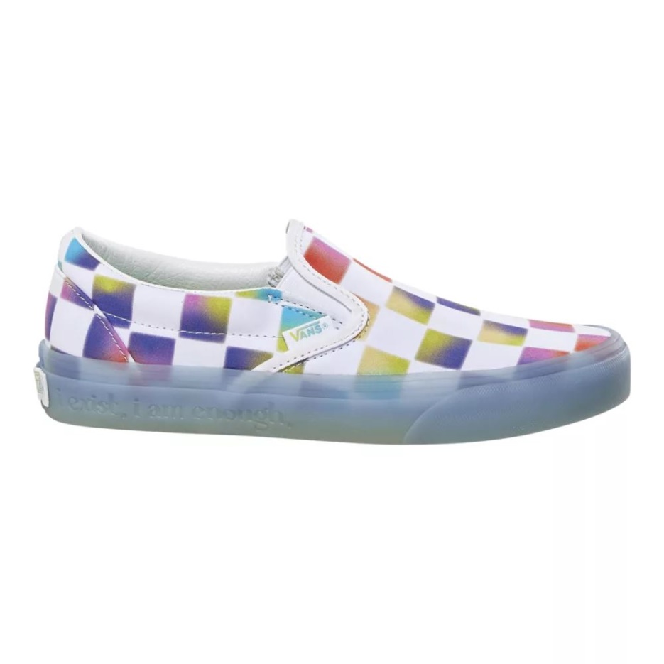 Vans Classic Slip On Cultivate Care Chaussures De Skate Soft Check Bluegum