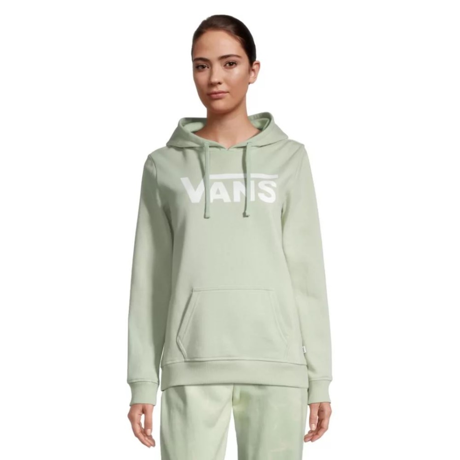 Vans Sweat à Capuche Classic V Pour Femme Vert Céladon