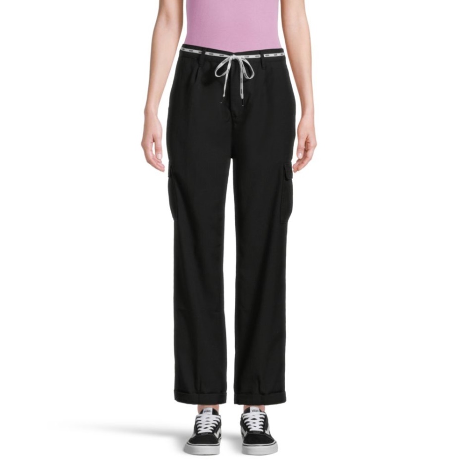 Vans Pantalon Cargo Femme à Lacets Noir