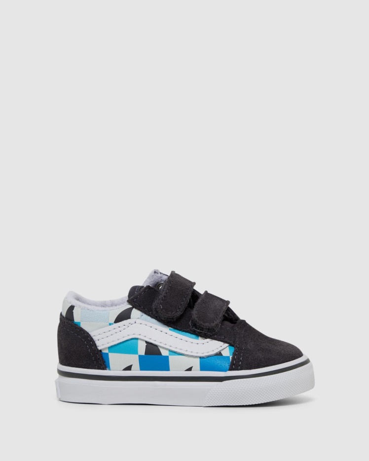 Vans Old Skool V Glow Shark Infantile Asphalte-blanc