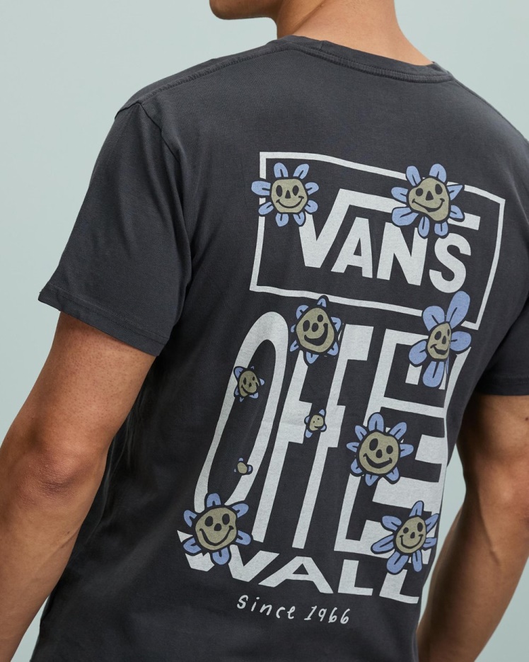 Vans Trippy Grin T-shirt à Manches Courtes à Fleurs Noir