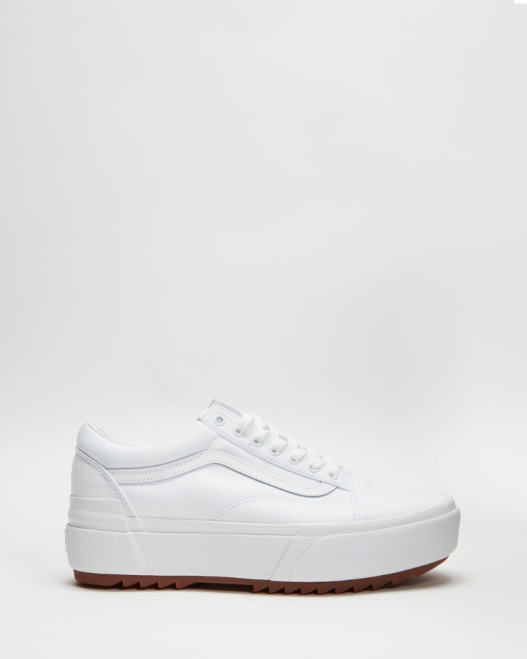 Vans Old Skool Stacked (toile) - True White Unisexe