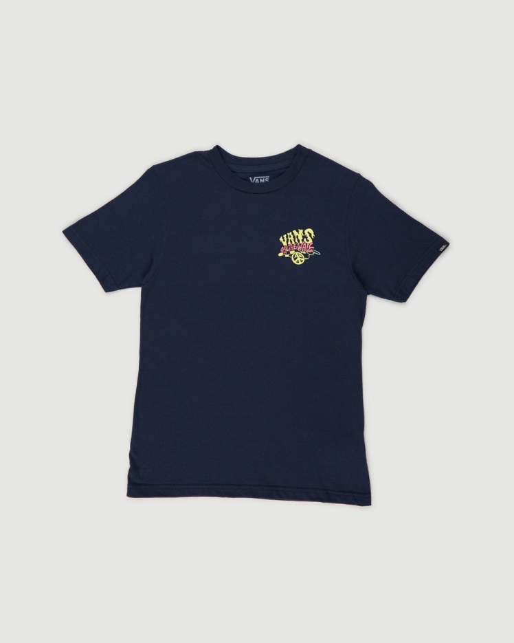 Vans Fashion Spaced Out Ss Tee - Bleu Enfant