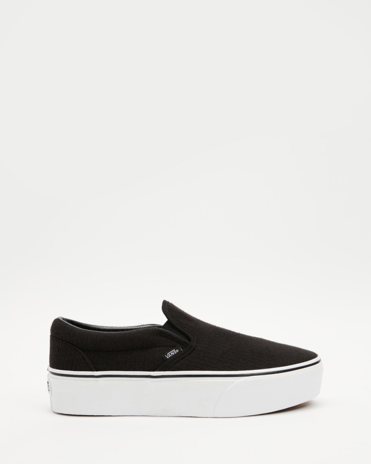 Vans Classic Slip-on Stackform - Unisexe Noir-true White