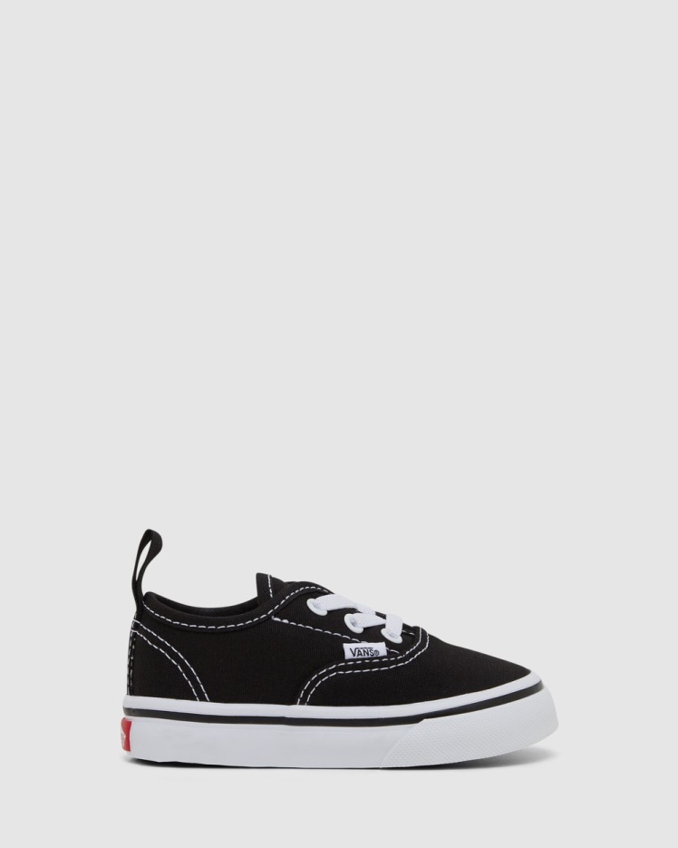 Vans Authentiques Lacets élastiques Bébé Noir-blanc
