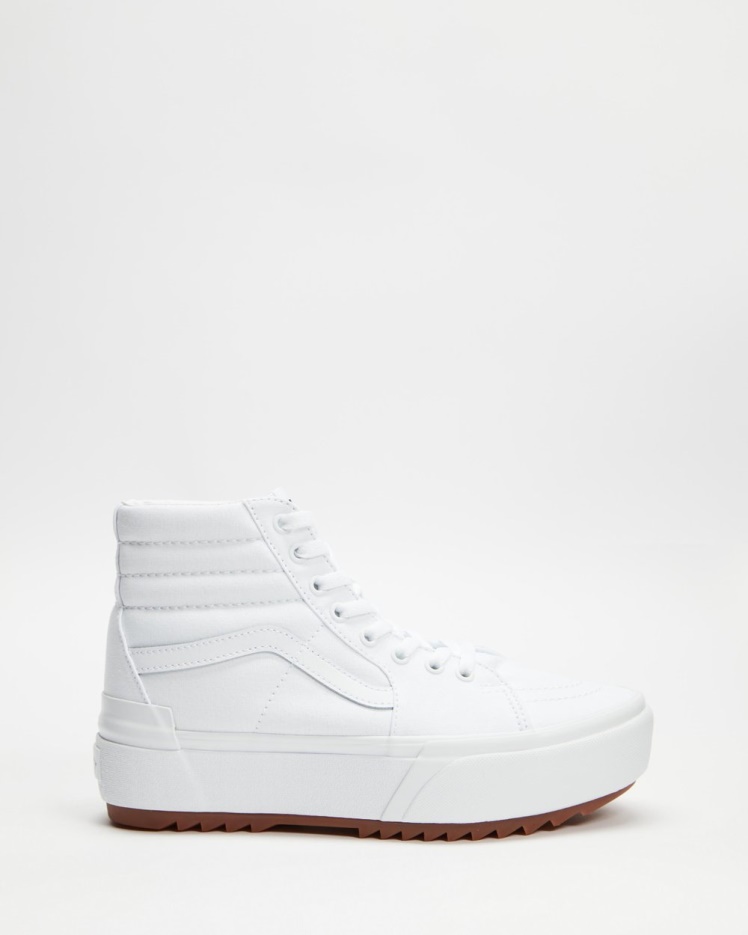Vans Sk8-hi Toile Empilée - True White Unisexe